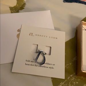 Sterling silver necklace with initial D.